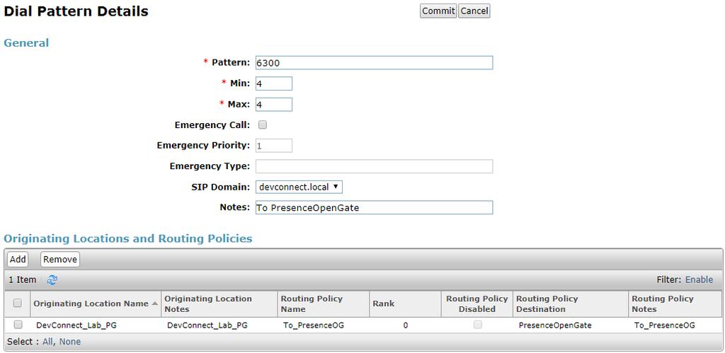 3 select the newly created Routing Policy for OpenGate.