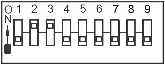 in BCD format (binary coded decimal), but from least significant (left) to most significant (right) as