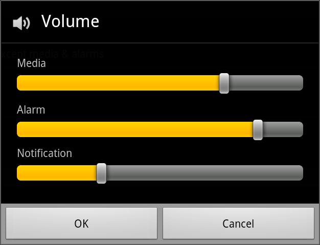 1-14 ET1 Enterprise Tablet User Guide Vibration - Configure the ET1 when to vibrate when it receives a notification. Options: Always, Never, Only in Silent mode, or Only when not in Silent mode.