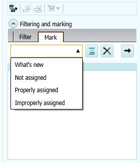 1.1 COMOS PDMS/E3D Engineering Interface Procedure 1. Expand the "Filtering and marking" section. 2. Select the "Mark" tab. 3. Expand the list of conditions. 4.
