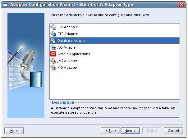 January, 2007 6 Click Next, in the Adapter Service Wizard and define the service name as ReadTable.