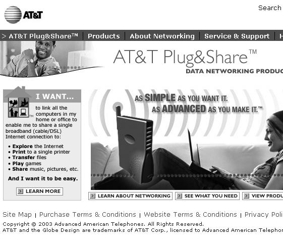 Test Internet Access To test Internet access, launch your web browser and enter: www.plugandshare.att.com When you press Enter, the AT&T Plug&Share screen should appear.