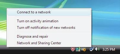 Chapter 4 Configuration for windows Vista After the Adapter's driver has been installed, Windows Vista will display a wireless Network Connection message like this one.