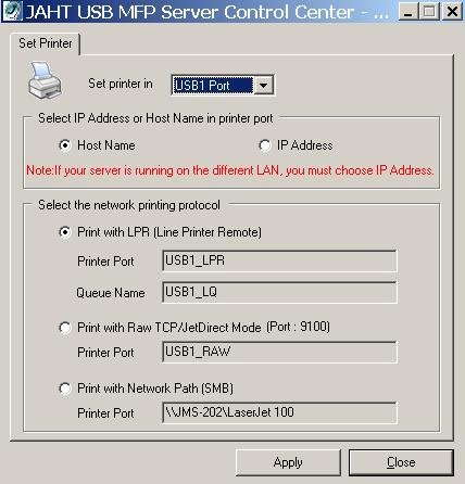 4.4.2 Using the Control Center for LPR Printing Windows Platform: Windows 20