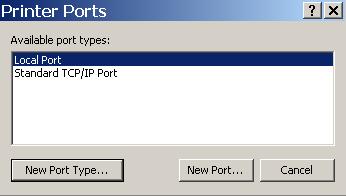 4. Select the desired printer driver and click Set Port to Printer. 5.