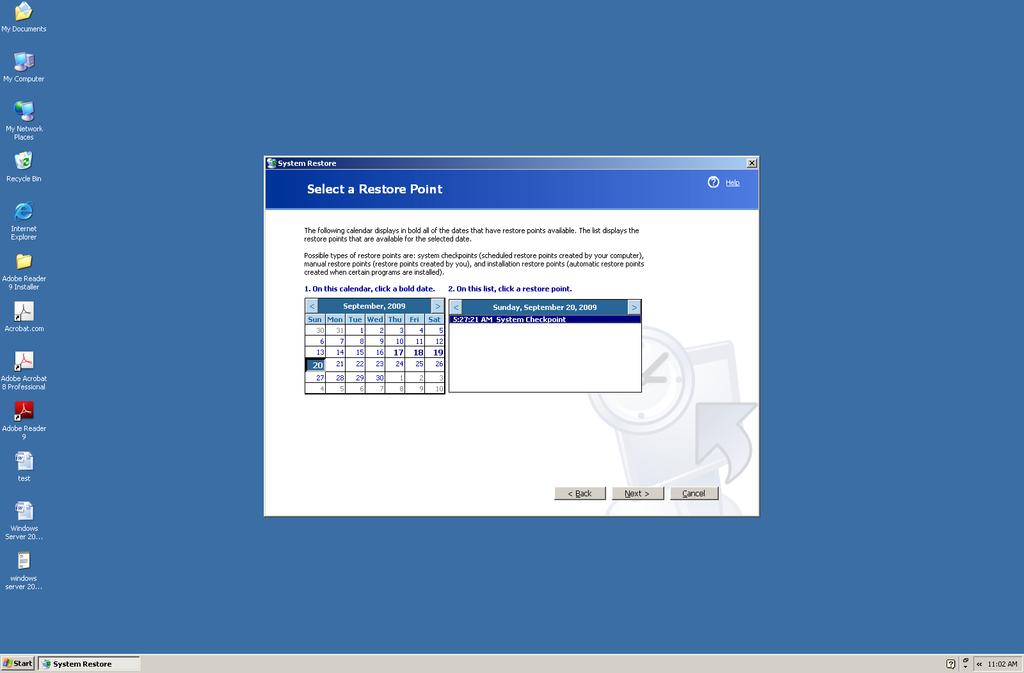 If you have installed a program on your Windows XP computer and are having problems, go back to the System Tools menu, and start the System Restore program.