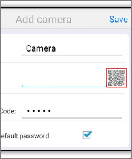 You can scan camera s UID from Camera's QR code by