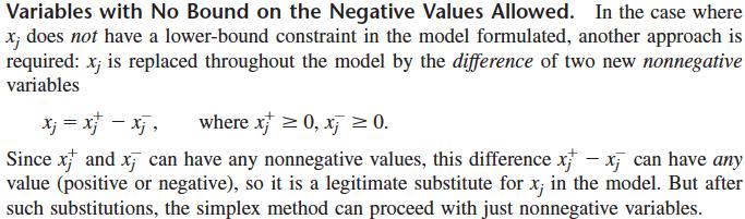 decision variable must be redefined to x 1!
