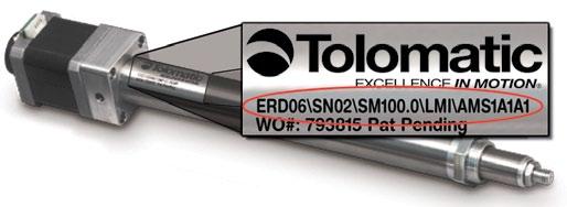 The Actuator Tab 6 6.1 Using the Actuator Tab Note: In the first release only ERD was available. Now ALL Tolomatic electric actuators can be selected from the model drop down menu.