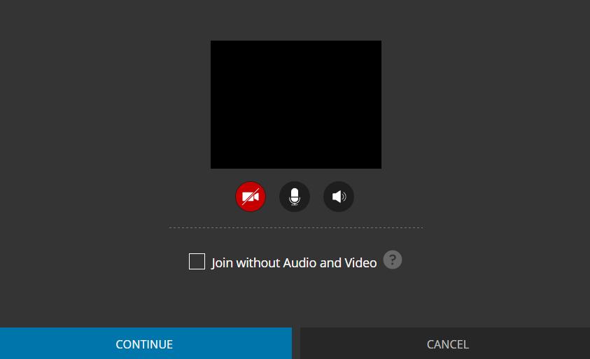 Audio and Video Preferences 1. Click the camera icon on the right side of your browser URL field to access your camera and microphone settings. 2.