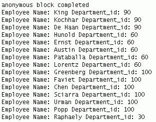 Additional Practice 10 and 11 10. Create a PL/SQL block to declare a cursor EMP_CUR to select the employee name, salary, and hire date from the employees table.