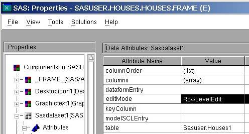Figure 2 SPECIFYING SCREEN ATTRIBUTES IN THE PROPERTIES WINDOW In order to avoid the use of SCL behind the frame, we specify all screen attributes in the properties window.