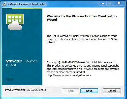 Next click the Download VMware View Client for XX-bit Windows link and click