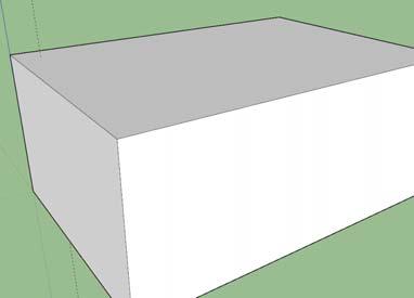 Lifting it into a 3D Box 5 Click on the Push/pull icon, then click on the box you just created, and while holding down the mouse, drag in this direction We are going to build a house, so make this