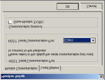 Select the COM port that is available on your PC.