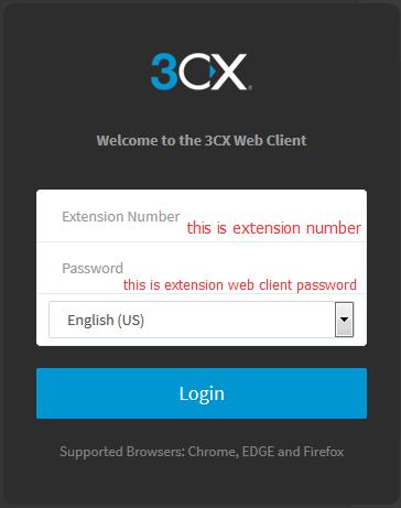 Access the web client use this extension: 1. Open your Browser 2. Enter the above URL:http://192.168.0.12:5000/webclient 3.