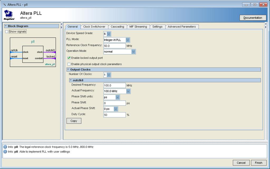 Figure 3-10 MegaWizard Plug-In Manager Selections 6.