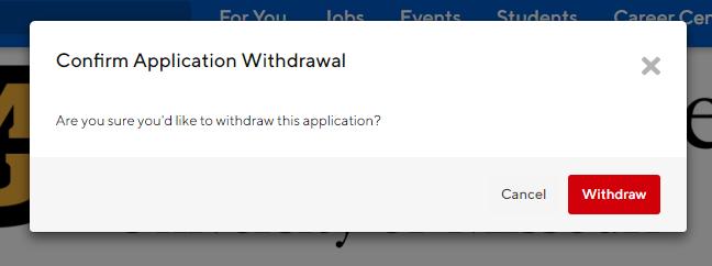 If your application status is still pending then you can withdraw your application by clicking withdraw your application on Handshake.