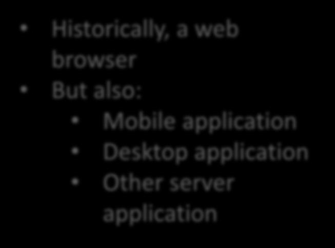 application Desktop application Other server