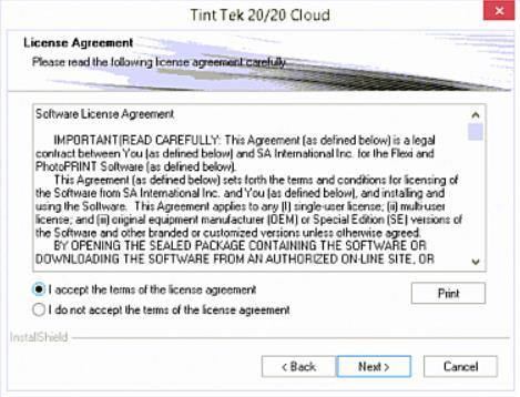 Read the License Agreement and select I accept the terms of the license agreement and