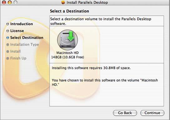 Parallels Desktop installation takes only 40.5MB.