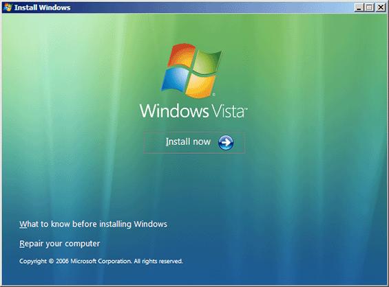 Installing Windows Vista 34 In the next screen, you in general
