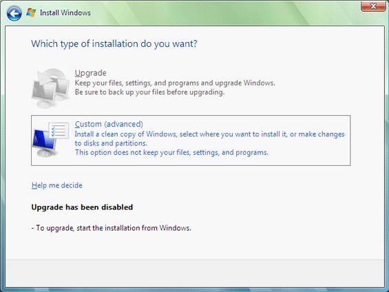 Installing Windows Vista 37 As long as you install the Vista onto a new