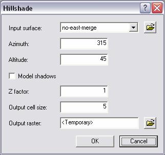 Hillshade Zoom to extent Spatial Analyst drop-down