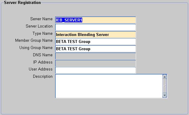 Setting Up Oracle Telephony Manager b. Click Server Admin. The Server Locator window appears. 2. In the Server Group tab, find your server group. a. Choose View > Query by Example > Enter to invoke the query entry mode.