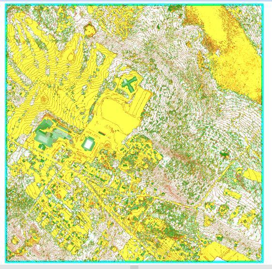 This is a sample of what you get after it is processed. The yellow colors in this view come from the Classify Vegetation Height.tif background map.