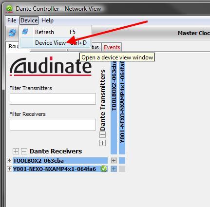 7.1.2 Mode selection using Dante Controller software Network mode selection can also be down using Dante Controller.