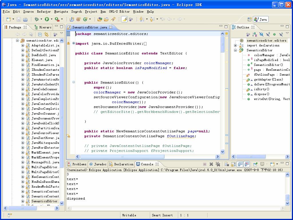 Figure 7 Eclipse IDE 2.5 Javadoc Javadoc [16] is a tool that generates the documentation from Java code automatically.