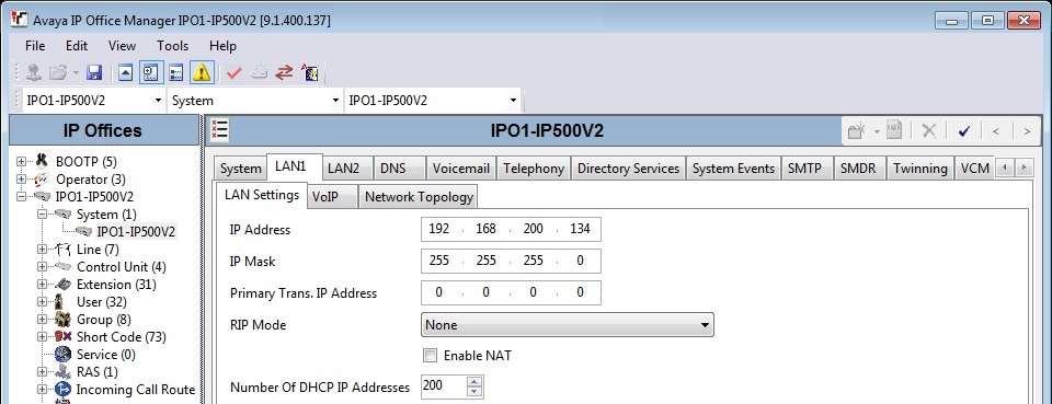 5.6. Obtain LAN IP Address From the configuration tree in the left pane, select System to display the system screen in the right