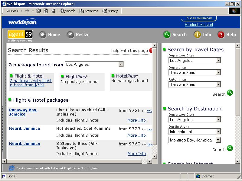 Virtual Classroom Outline The Search Results screen is displayed in the main screen on the left.