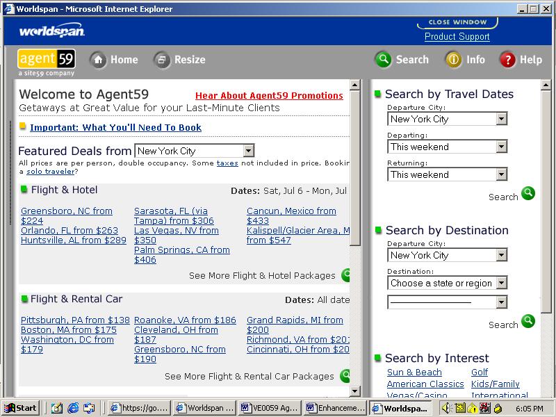Virtual Classroom Outline To the left is the main screen. In the upper right is the Here About Promotions link.