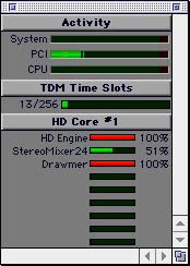 Monitoring DSP Usage The DSP Usage window (Windows > Show DSP Usage) shows how much DSP is available in your system and how it is being used in the current Pro Tools session.