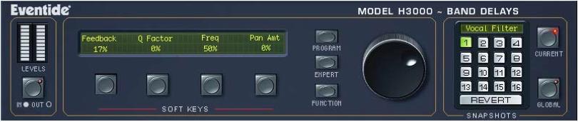 Preset Parameters this is the center section that includes the Global parameters and tempo settings. Expert and Function Parameters this is the lower tabbed section of the plug- in.