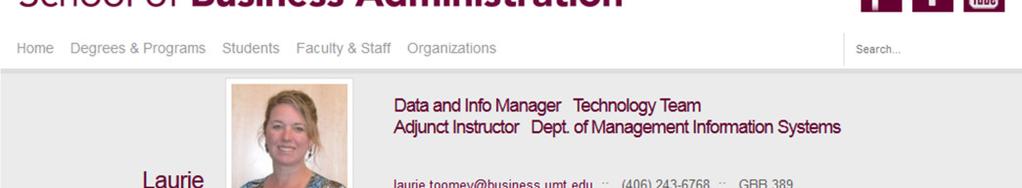You can click on the Faculty &