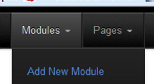 5. To add a new module, you can click on the