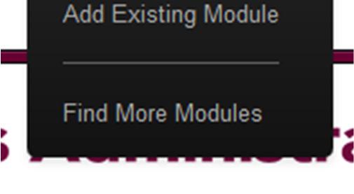 Choose Add New Module. 6.