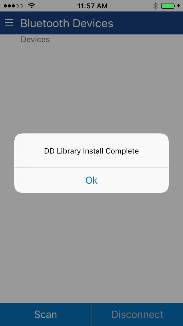4 The following screen will appear when the DD Library install is