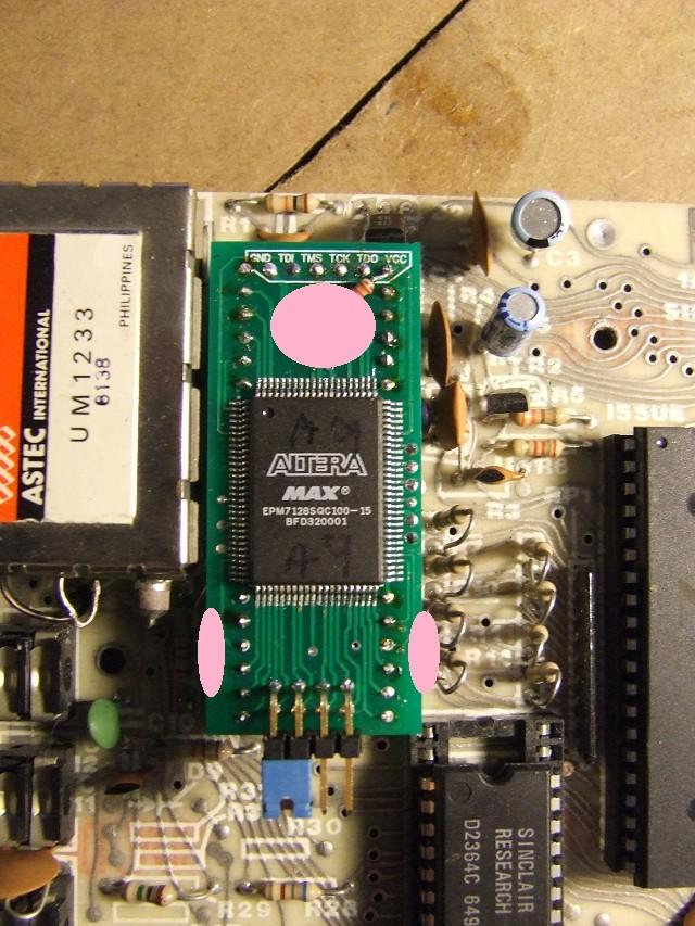Now you have modified your ZX81 for composite video output it's time to install the ULA, it is designed to plug directly into the original ULA socket.