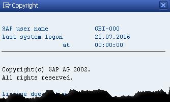 The initial screen with the SAP Easy