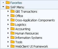 Application Toolbar Application Toolbar The application toolbar contains icons and buttons applicable to the transaction you are currently using SAP Easy Access Menu The SAP system displays the SAP