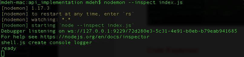 To install nodemon.io, issue the following command on the command line npm install -g nodemon nodemon inspect index.