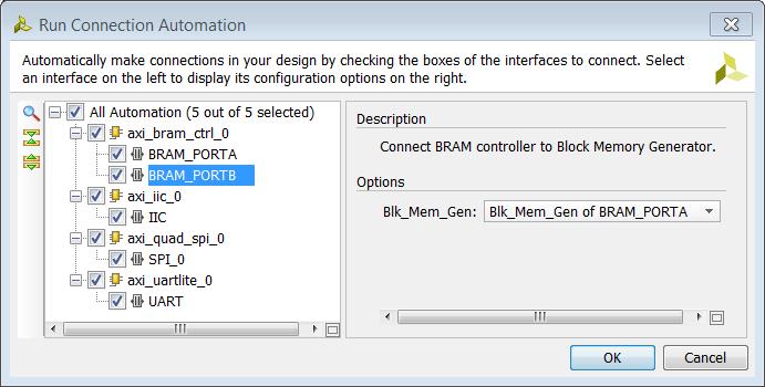 Figure 25: The Run Connection Automation dialog box automation options 4. 5.