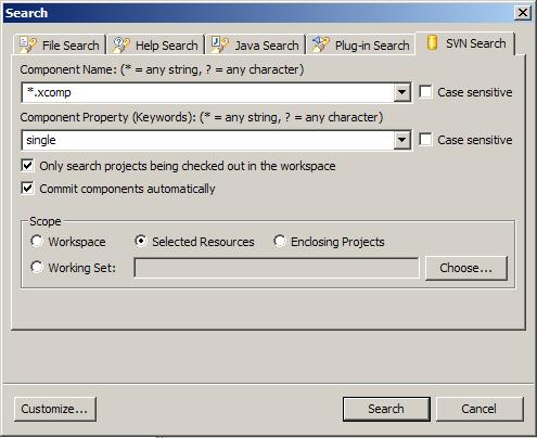 Repository Integration Subversion is used as the Repository Search function developed to improve user productivity Include