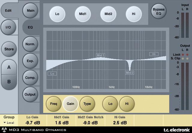 EQ Page INTRODUCTION This digital EQ features a four-band parametric EQ with high- and low-pass filters switchable between Notch, Parametric, Shelving and Cut filters.