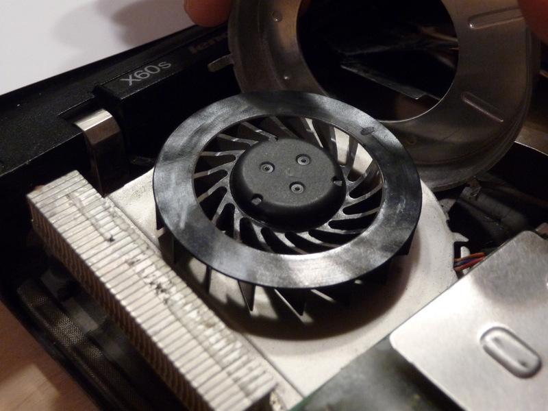 Remove and replace the fan spindle.