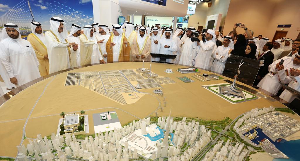 TECHNOLOGY After the opening, HH Sheikh Hamdan bin Rashid Al Maktoum and Al Tayer along with other VIPs were given a tour of the exhibition and were briefed about various innovations, solutions and